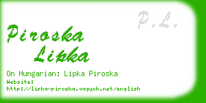 piroska lipka business card